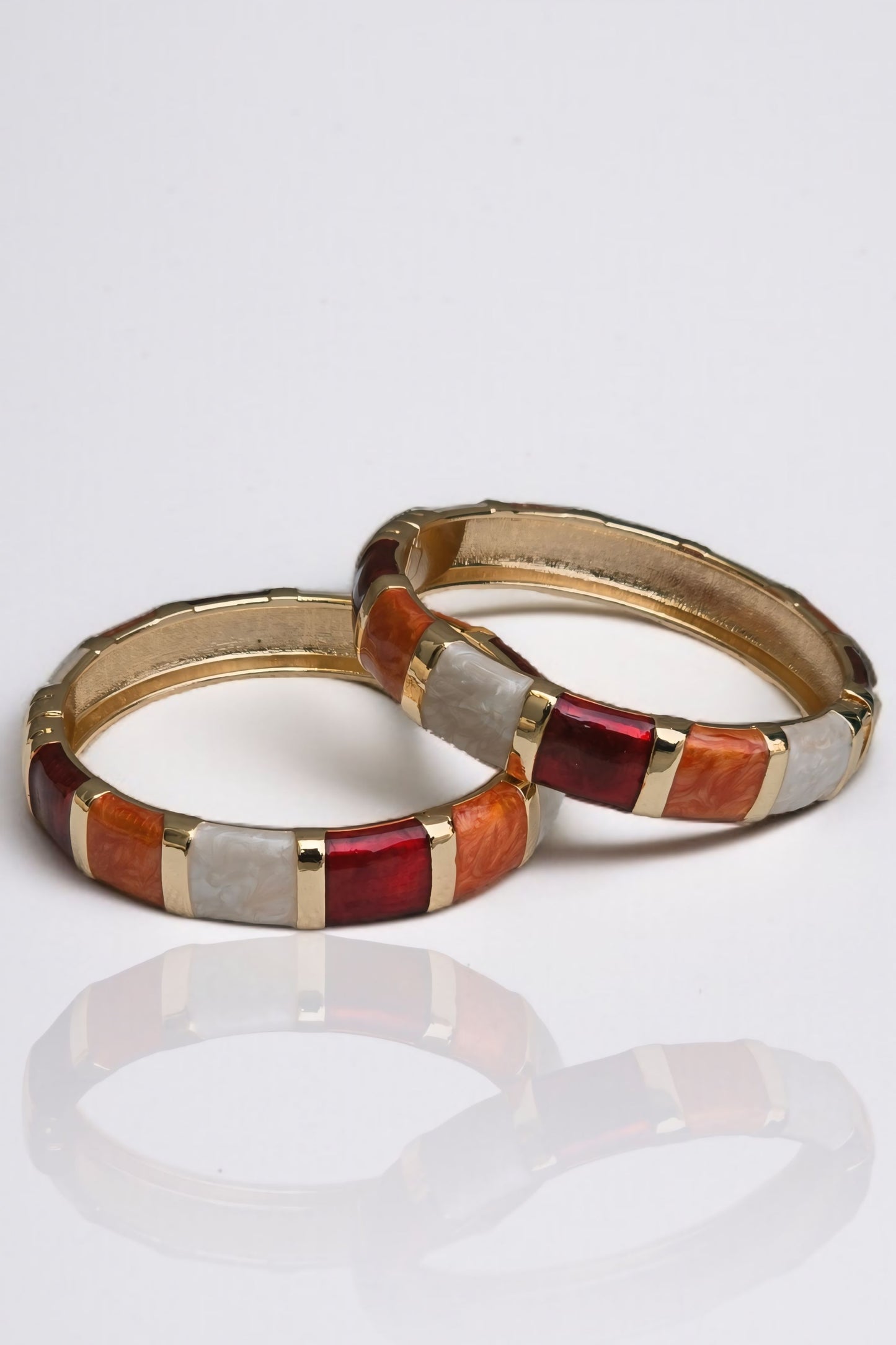 Noorani Enamel Bangles- Mehroon