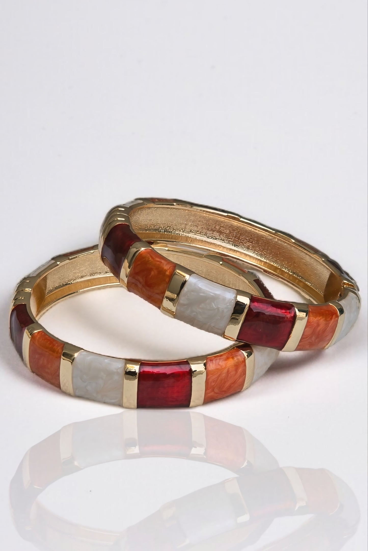 Noorani Enamel Bangles- Mehroon