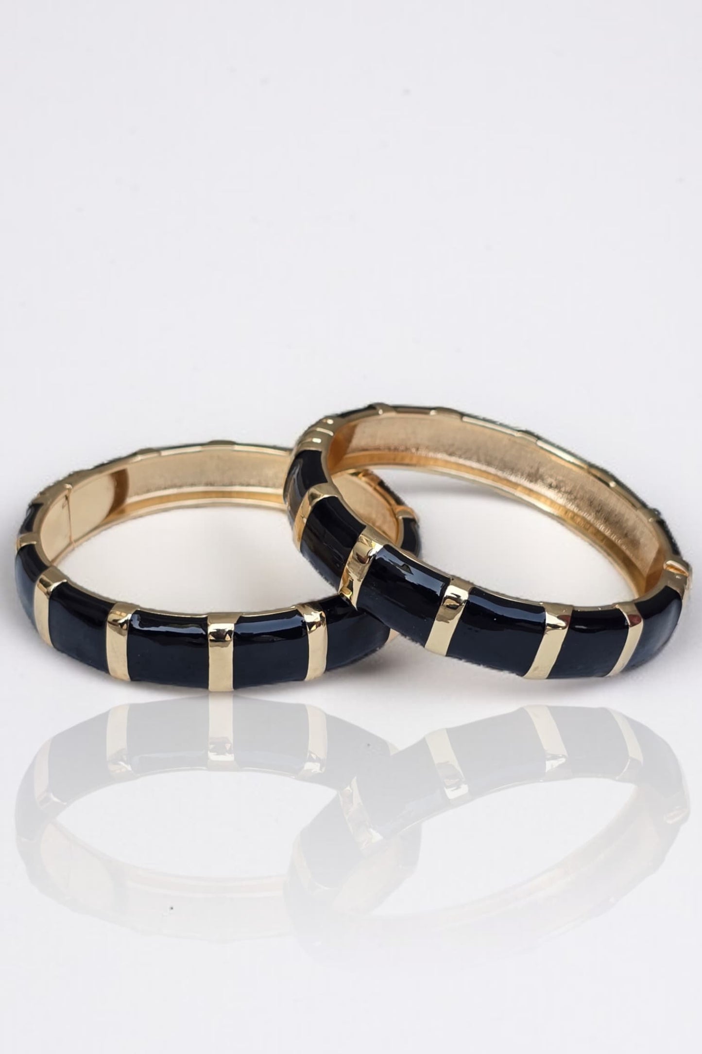 Noorani Enamel bangles- Black