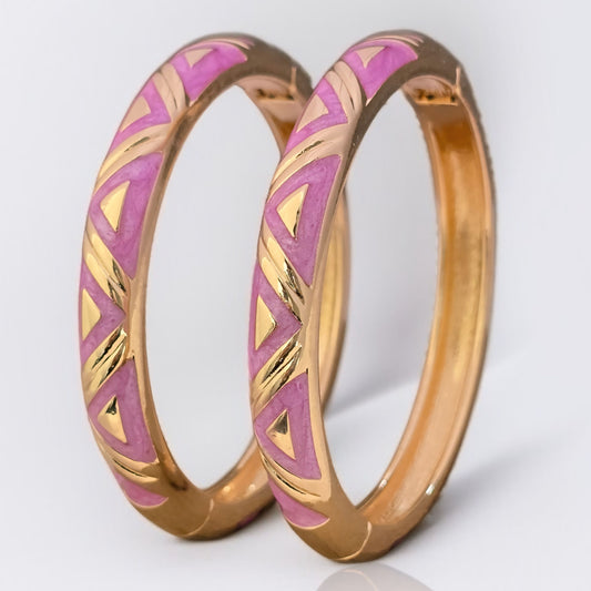 Morni Enamel Bangle- Pink