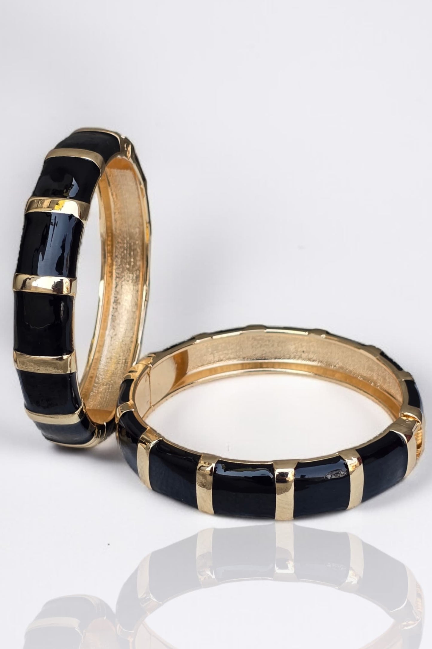 Noorani Enamel bangles- Black
