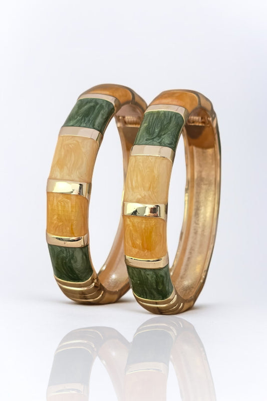 Noorani Enamel Bnagles- Multi