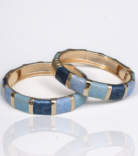 Noorani Enamel Bangles- Blue